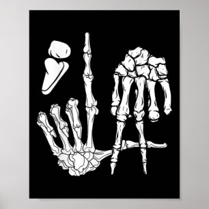 Skeleton Hand Comma La Punctuation Kamala Harris Poster