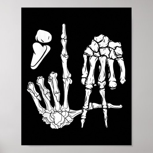 Skeleton Hand Comma La Punctuation Kamala Harris Poster (Voorkant)