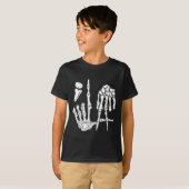 Skeleton Hand Comma La Punctuation Kamala Harris T-shirt (Voorkant volledig)