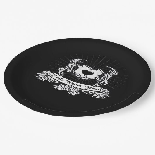 Skeleton Hand Design Classic Papieren Bordje (Gekanteld)