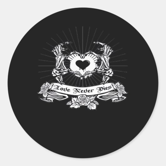 Skeleton Hand Design Classic Ronde Sticker (Voorkant)