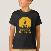 Skeleton Hand Halloween Graveyard T-shirt (Voorkant)