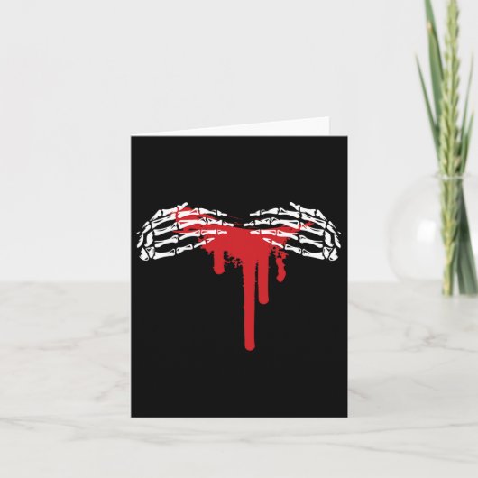 Skeleton Hand Halloween Kostuum Scary Gothic Gothi Kaart (Voorkant)