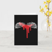 Skeleton Hand Halloween Kostuum Scary Gothic Gothi Kaart (Gele Bloem)