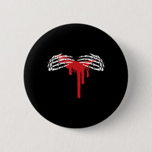 Skeleton Hand Halloween Kostuum Scary Gothic Gothi Ronde Button 5,7 Cm