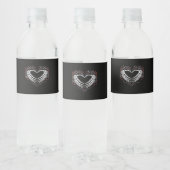 Skeleton Hand Hart 4e van USA Patriottisch Amerika Waterfles Etiket (Flessen)