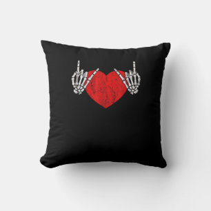 Skeleton Hand Hart en Roll, Valentijnse Halloween Kussen