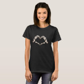 Skeleton Hand Hart Enge Kostuum Grappige Handen Dr T-shirt (Voorkant volledig)