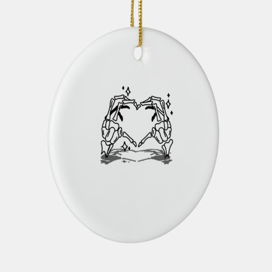 Skeleton Hand Hart Grappig Ontwerp Keramisch Ornament (Rechts)