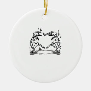 Skeleton Hand Hart Grappig Ontwerp Keramisch Ornament