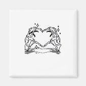 Skeleton Hand Hart Grappig Ontwerp Magneet (Voorkant)
