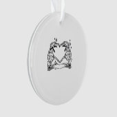 Skeleton Hand Hart Grappig Ontwerp Ornament (voorkant)