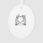Skeleton Hand Hart Grappig Ontwerp Ornament (voorkant)