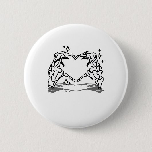 Skeleton Hand Hart Grappig Ontwerp Ronde Button 5,7 Cm (Voorkant)