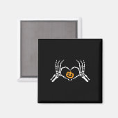 Skeleton Hand Hart Halloween Kostuum Botten Pumpki Magneet (Voorkant / Achterkant)