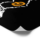 Skeleton Hand Hart Halloween Kostuum Botten Pumpki Poster (Hoek)