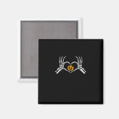 Skeleton Hand Hart Halloween Kostuum Pompoen Magneet (Voorkant / Achterkant)
