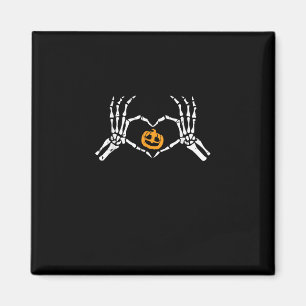 Skeleton Hand Hart Halloween Kostuum Pompoen Magneet