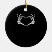 Skeleton Hand Hart Halloween Ontwerp Keramisch Ornament (Voorkant)
