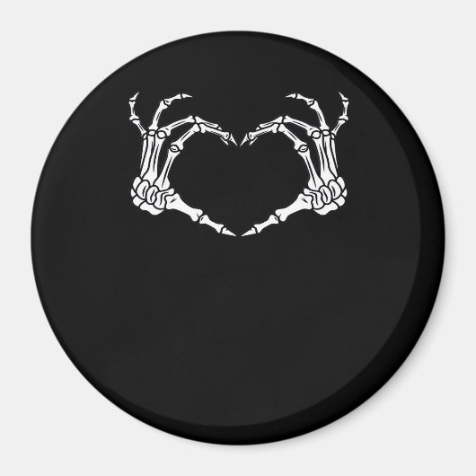 Skeleton Hand Hart Halloween Ontwerp Magneet (Voorkant)