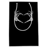 Skeleton Hand Hart Halloween Ontwerp Medium Cadeauzakje (Voorkant)