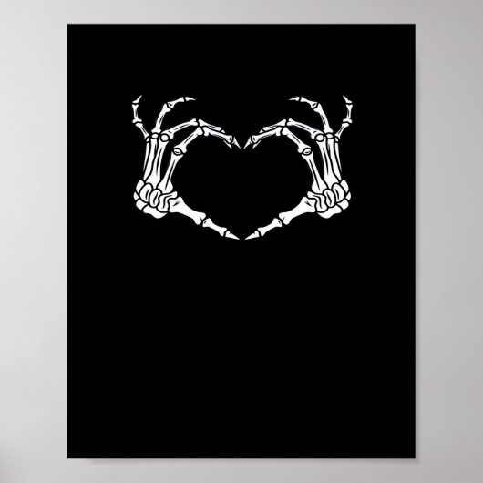 Skeleton Hand Hart Halloween Ontwerp Poster (Voorkant)
