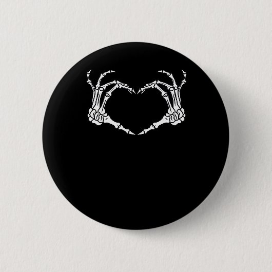Skeleton Hand Hart Halloween Ontwerp Ronde Button 5,7 Cm (Voorkant)