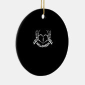 Skeleton Hand Hart Lui Halloween Kostuum Grappig Keramisch Ornament (Rechts)