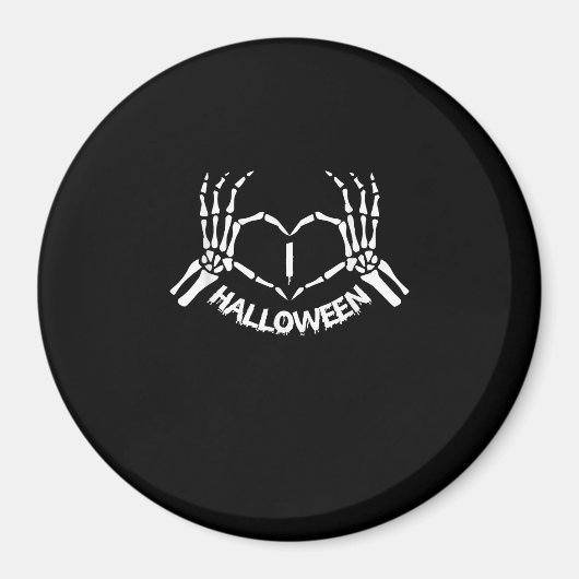 Skeleton Hand Hart Lui Halloween Kostuum Grappig Magneet (Voorkant)