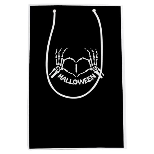 Skeleton Hand Hart Lui Halloween Kostuum Grappig Medium Cadeauzakje (Voorkant)