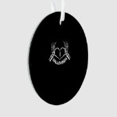 Skeleton Hand Hart Lui Halloween Kostuum Grappig Ornament (voorkant)