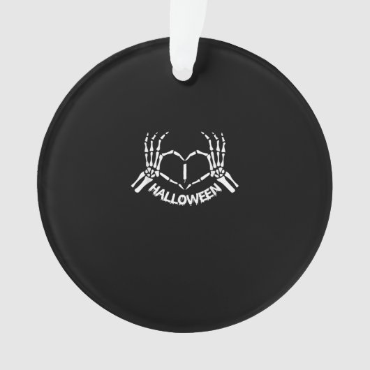 Skeleton Hand Hart Lui Halloween Kostuum Grappig Ornament (voorkant)