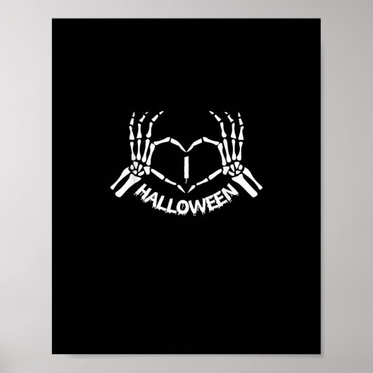 Skeleton Hand Hart Lui Halloween Kostuum Grappig Poster (Voorkant)