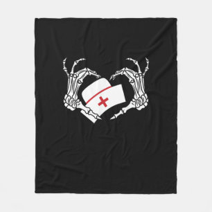 Skeleton Hand Hart Luie DIY Halloween Kostuum Nur Fleece Deken