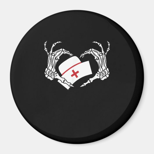 Skeleton Hand Hart Luie DIY Halloween Kostuum Nur Magneet (Voorkant)