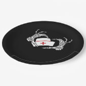 Skeleton Hand Hart Luie DIY Halloween Kostuum Nur Papieren Bordje (Gekanteld)