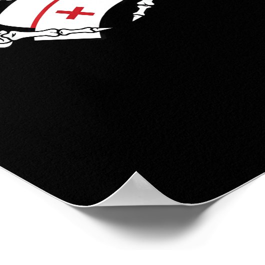 Skeleton Hand Hart Luie DIY Halloween Kostuum Nur Poster (Hoek)