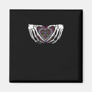 Skeleton Hand Hart Muertos Mexicaanse Dag van de D Magneet