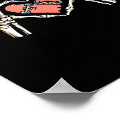 Skeleton Hand Hart Skateboard Valentijnsdag Funn Poster (Hoek)