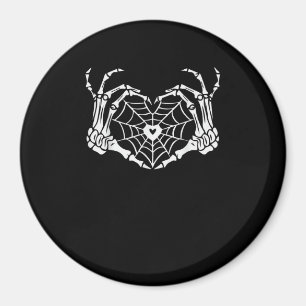 Skeleton Hand Hart Spiderweb Halloween Cobweb Par Magneet