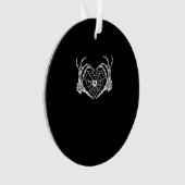 Skeleton Hand Hart Spiderweb Halloween Cobweb Par Ornament (voorkant)