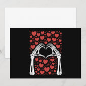 Skeleton Hand Hart Valentijnsdag Funny Love Bedankkaart (Voorkant / Achterkant)