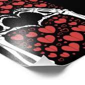 Skeleton Hand Hart Valentijnsdag Funny Love Foto Afdruk (Hoek)