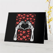 Skeleton Hand Hart Valentijnsdag Funny Love Kaart (Gele Bloem)