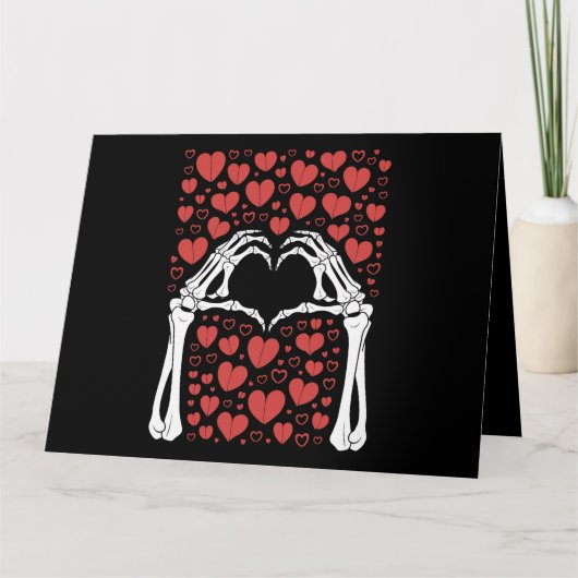 Skeleton Hand Hart Valentijnsdag Funny Love Kaart (Voorkant)