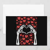 Skeleton Hand Hart Valentijnsdag Funny Love Kaart (Voorkant / Achterkant)