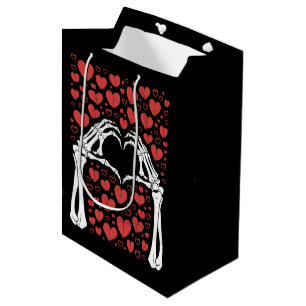 Skeleton Hand Hart Valentijnsdag Funny Love Medium Cadeauzakje