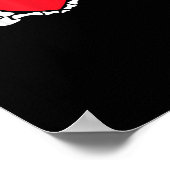 Skeleton Hand Hart Valentijnsdag Funny Meme Poster (Hoek)