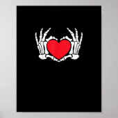Skeleton Hand Hart Valentijnsdag Funny Meme Poster (Voorkant)