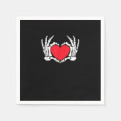 Skeleton Hand Hart Valentijnsdag Funny Meme Servet (Voorkant)